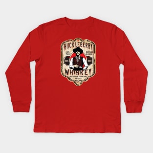 Huckleberry Whiskey Label Kids Long Sleeve T-Shirt